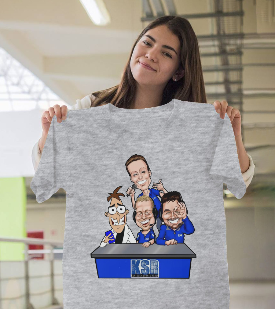BigBlueAndrew Kentucky Sports Radio KSR Cartoon Panel T-Shirt