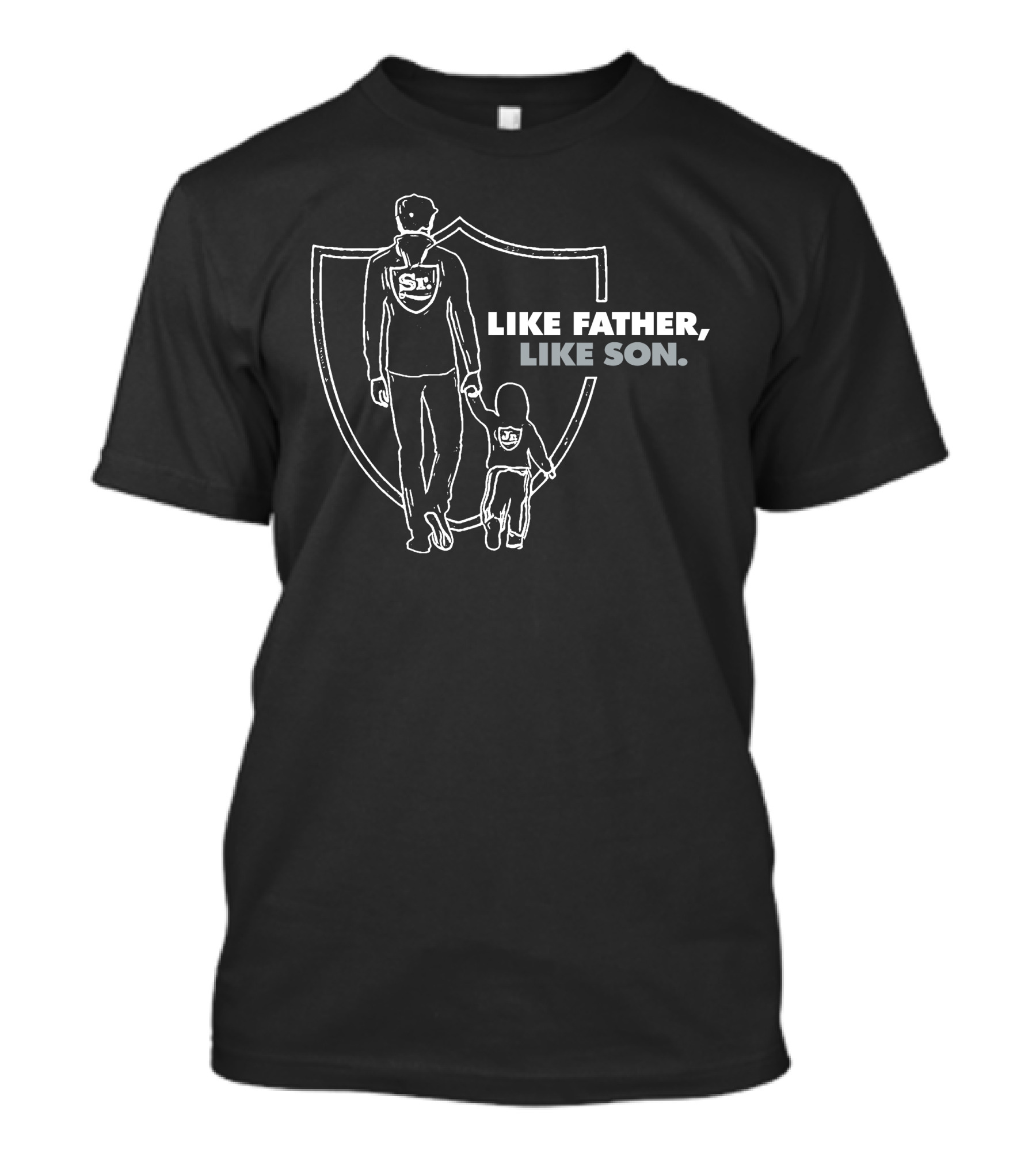Like Father, Like Son Sr. Shield Outlines T-Shirt