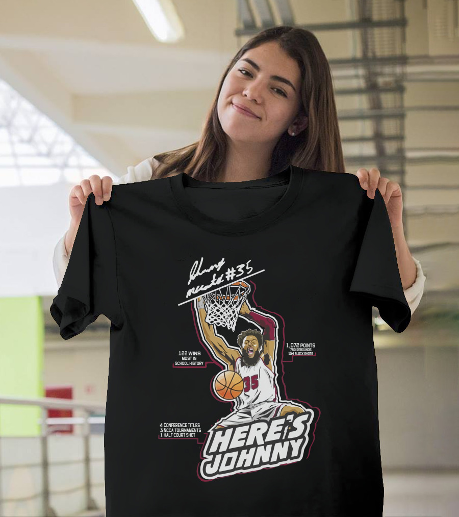 Here's Johnny Mccants #35 Basketball Achievements And Highlights T-Shirt