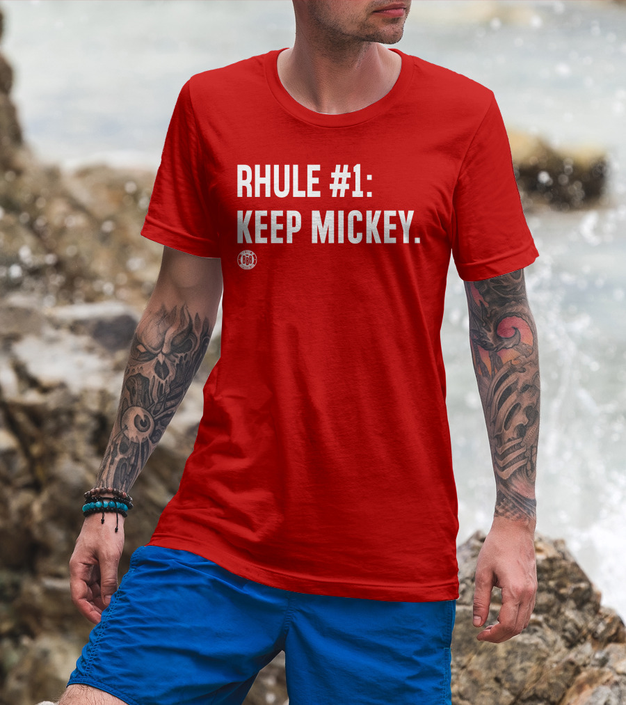 RHULE #1 KEEP MICKEY Red BBR T-Shirt