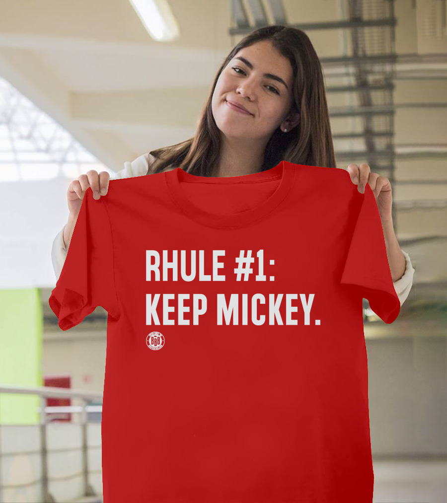 RHULE #1 KEEP MICKEY Red BBR T-Shirt