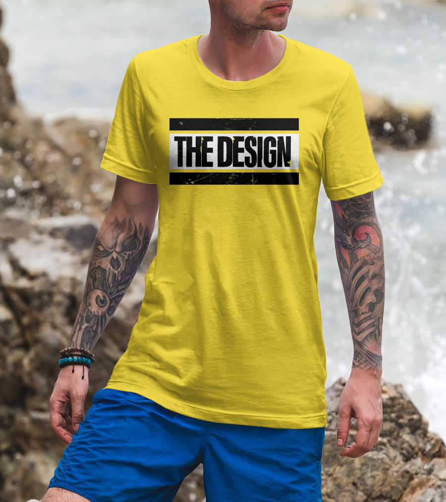 THE DESIGN Deaner Bold Yellow Background T-Shirt