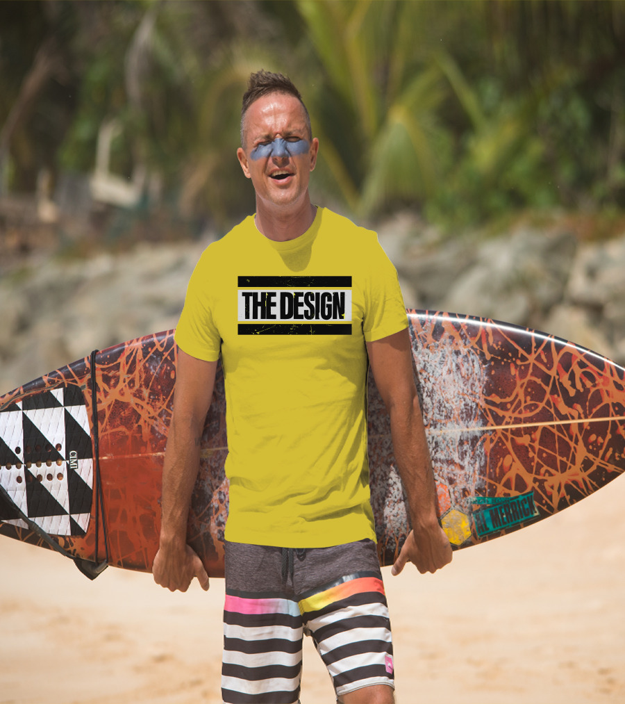 THE DESIGN Deaner Bold Yellow Background T-Shirt