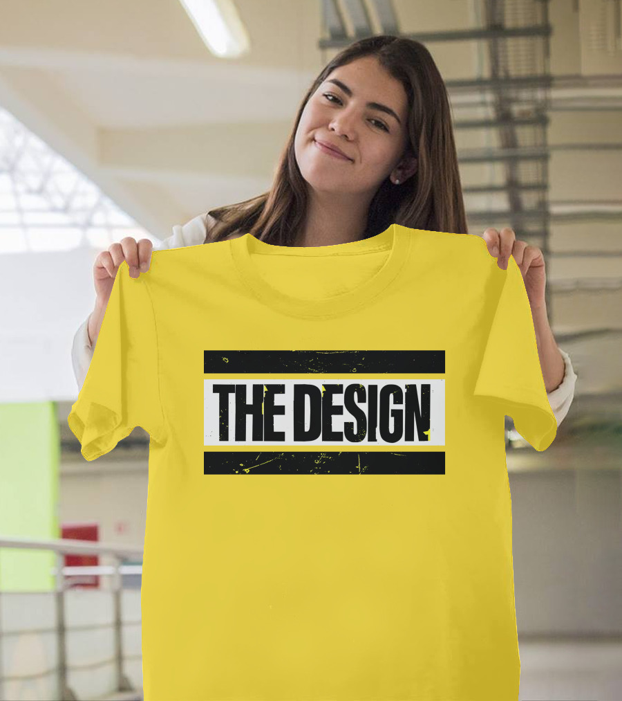 THE DESIGN Deaner Bold Yellow Background T-Shirt