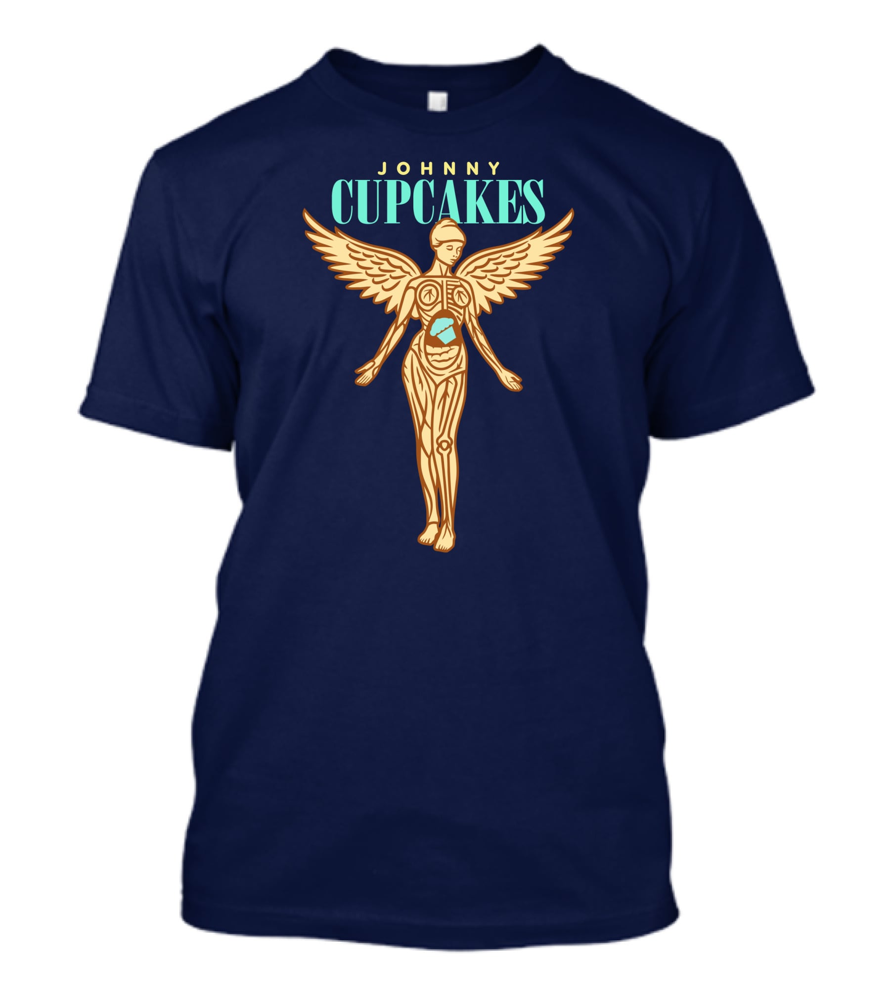 Johnny Cupcakes Winged Anatomical Figure With Cupcake Core T-Shirt
