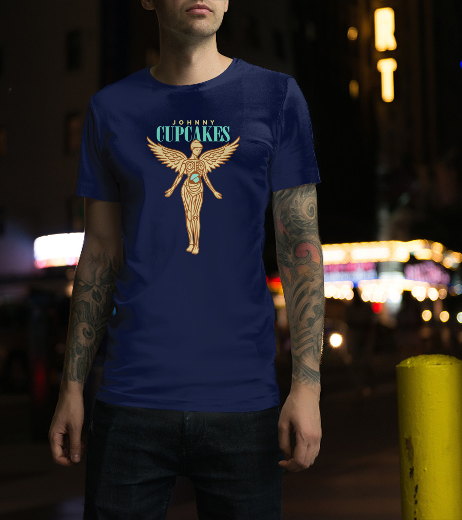 Johnny Cupcakes Winged Anatomical Figure With Cupcake Core T-Shirt