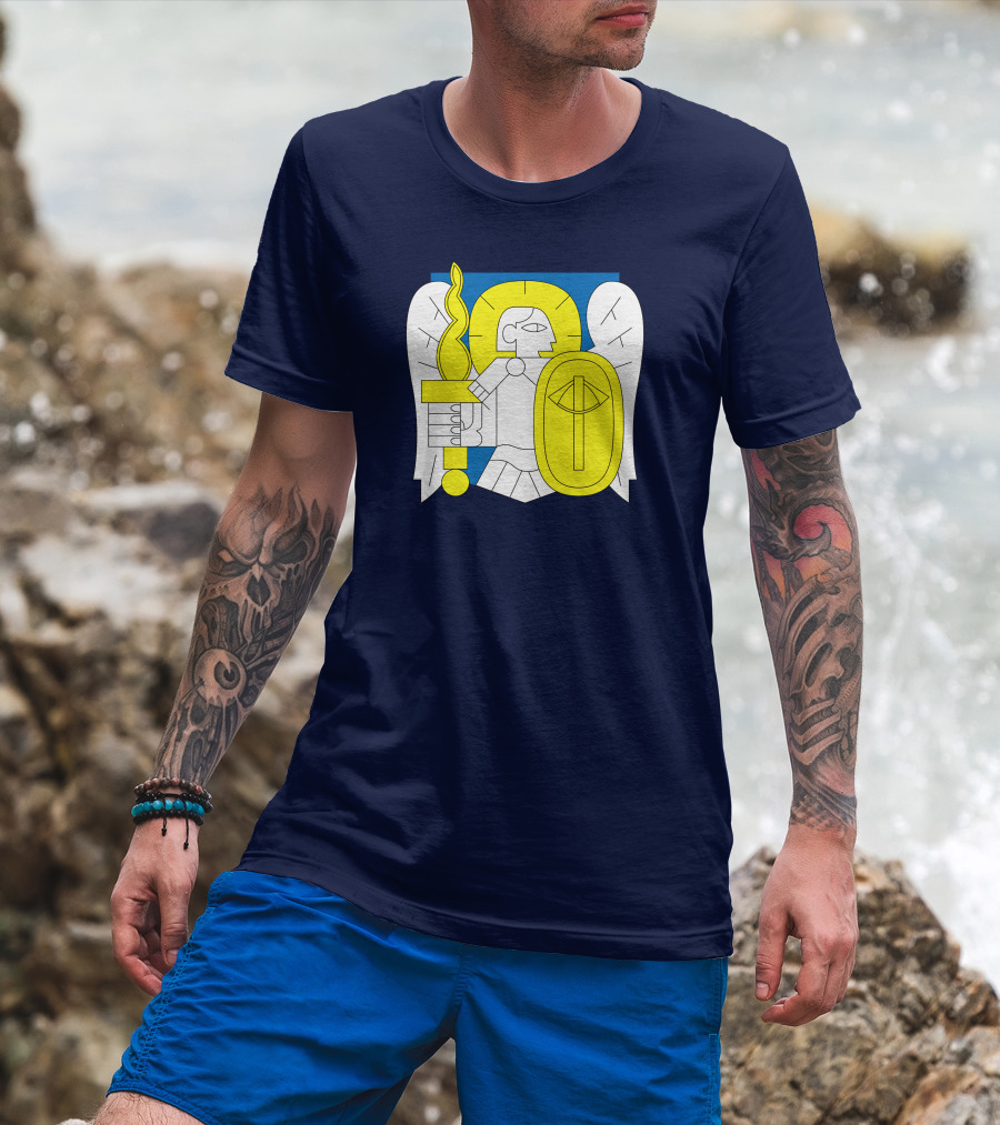 Saint Javelin Archangel Icon Kyiv Merch T-Shirt