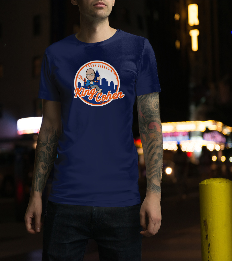 Jomboy Media Store King Cohen New York Baseball Icon Skyline T-Shirt