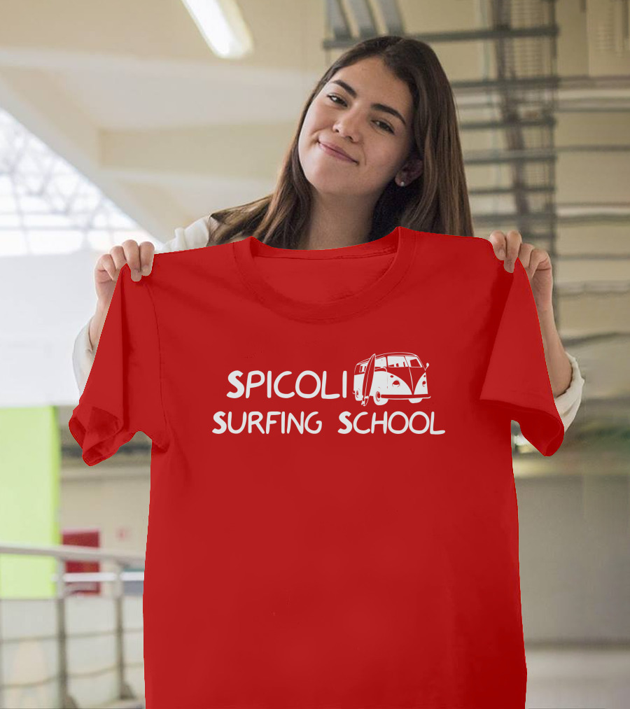 Spicoli Surfing School Super 70s Sports Vintage Van Surfboard T-Shirt