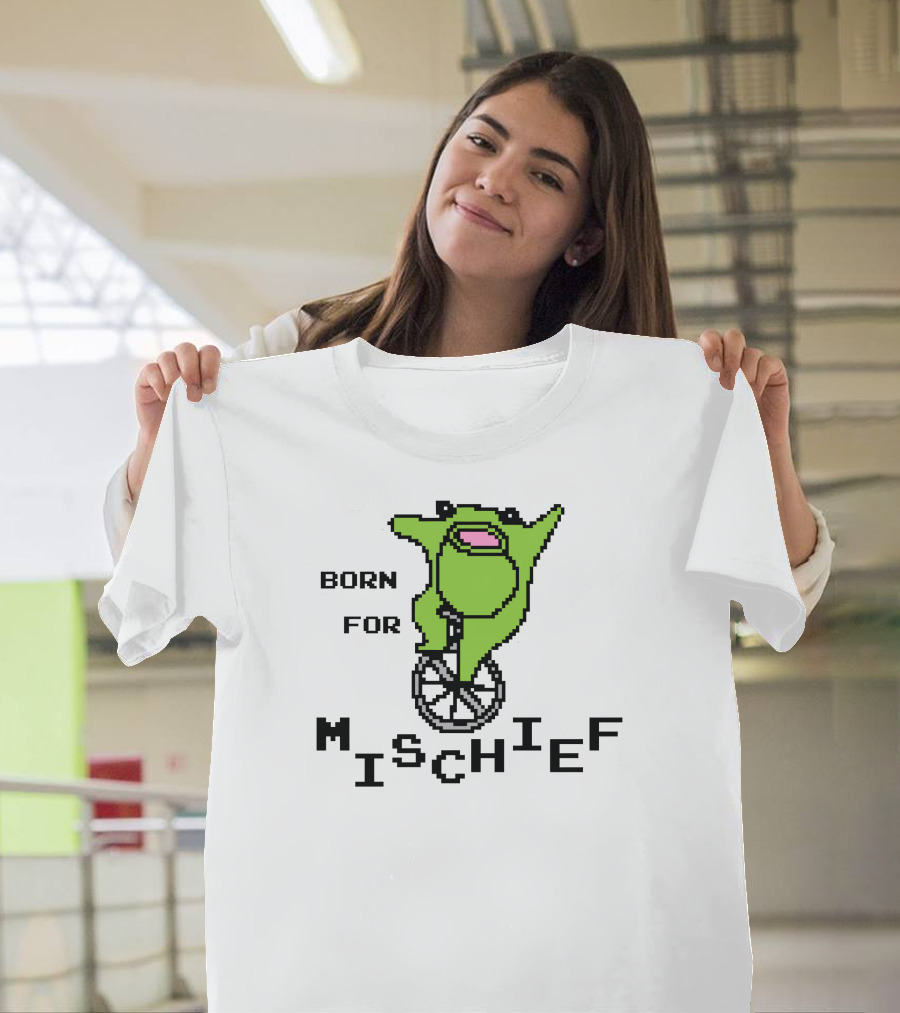 Born For Mischief Frog On Unicycle T-Shirt