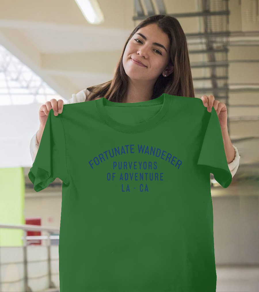 Fortunate Wanderer Purveyors Of Adventure LA CA Wanderlust T-Shirt