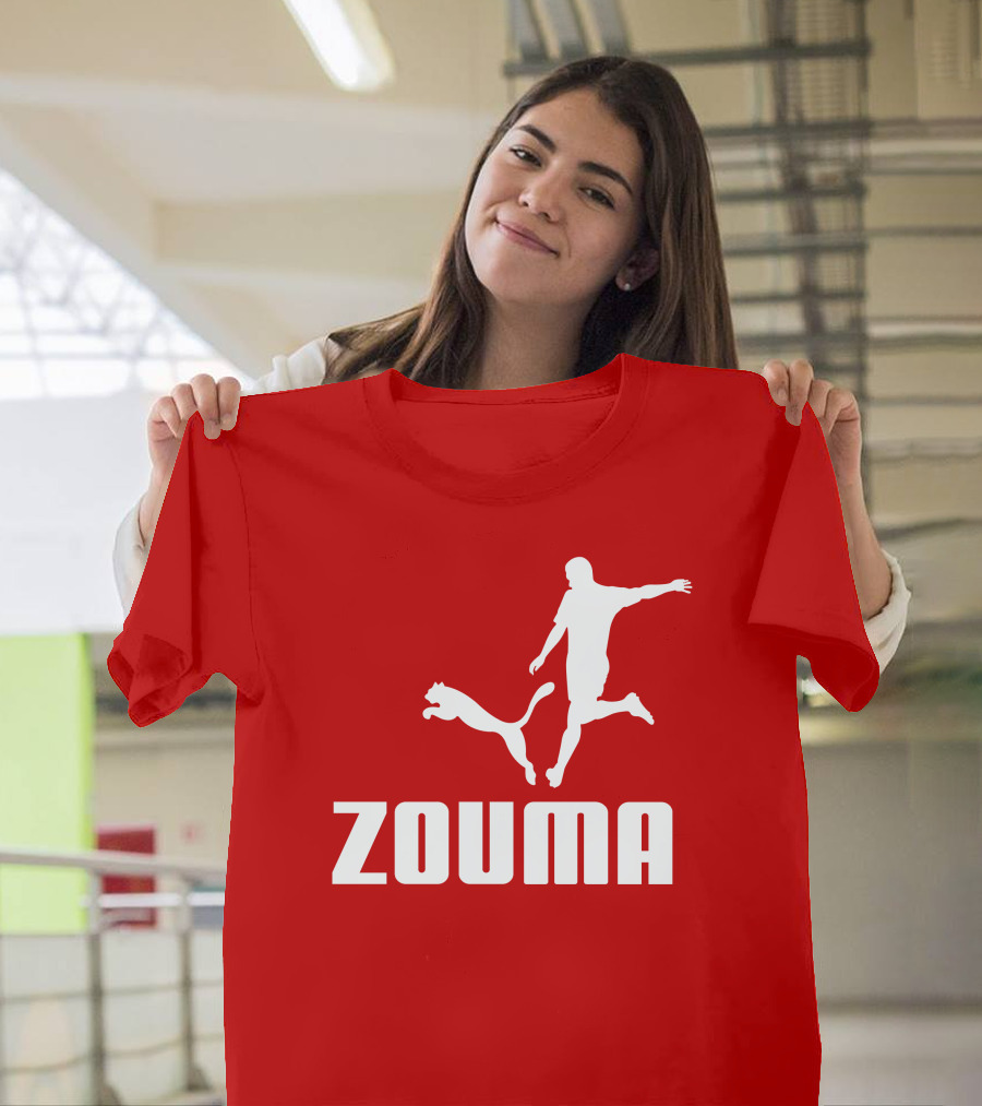 Zouma Player Silhouette with Cat Jumping T-Shirt