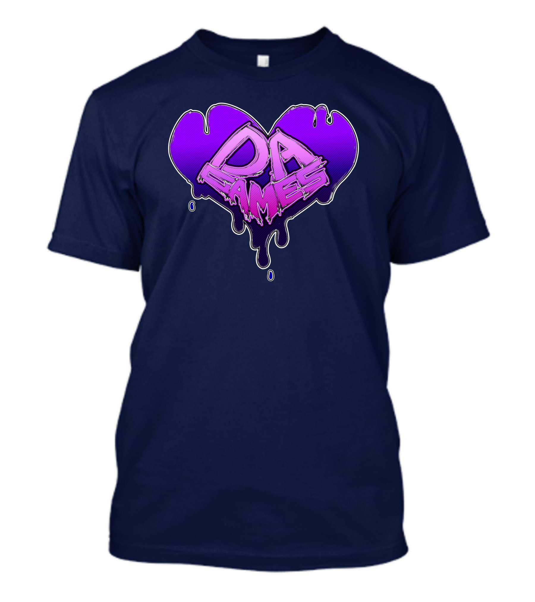 DA Games Purple Heart Valentine's Retro Gamer T-Shirt