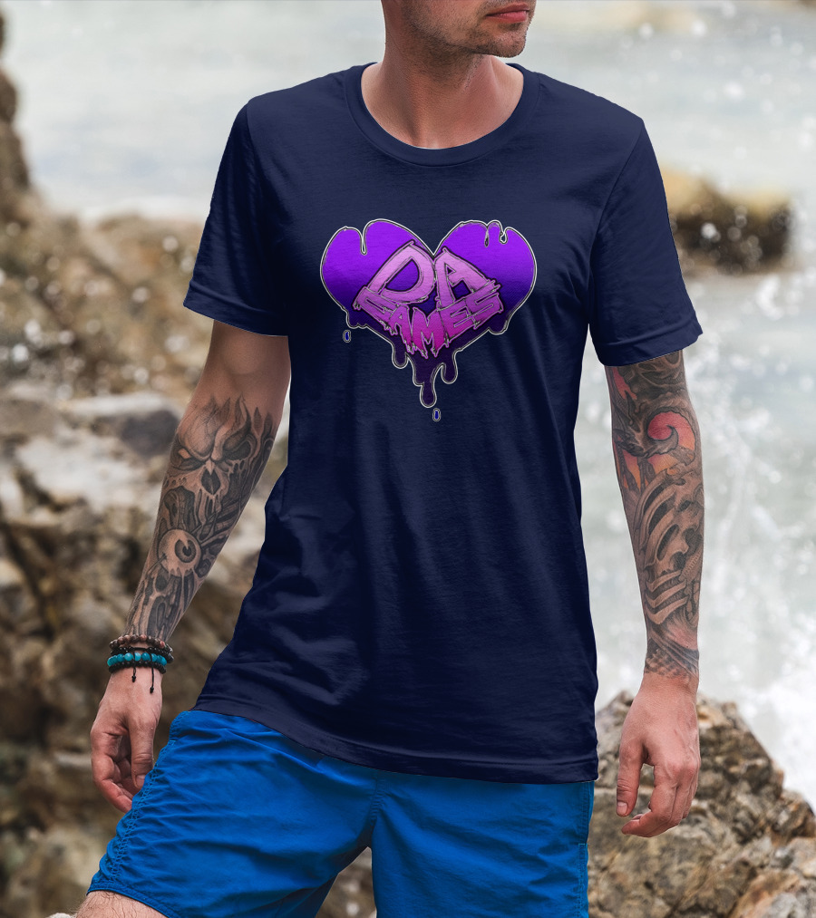DA Games Purple Heart Valentine's Retro Gamer T-Shirt