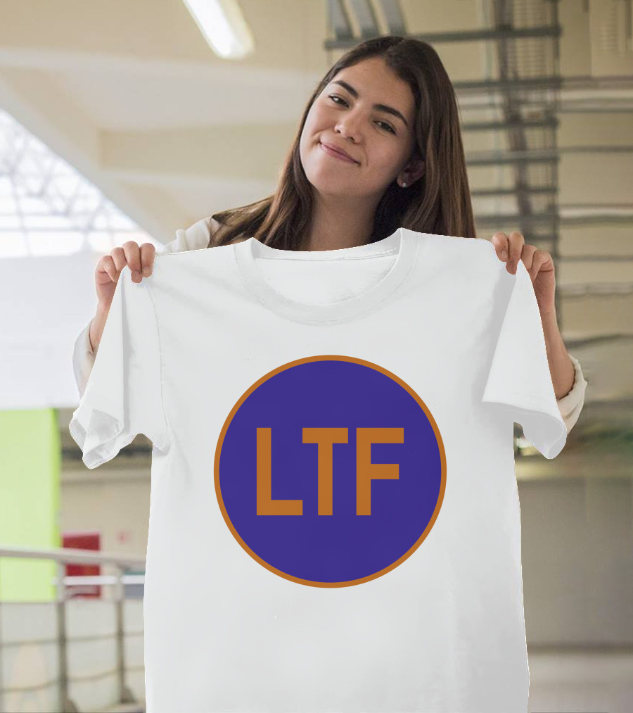 LTF Blue And Orange Round Logo Emblem T-Shirt