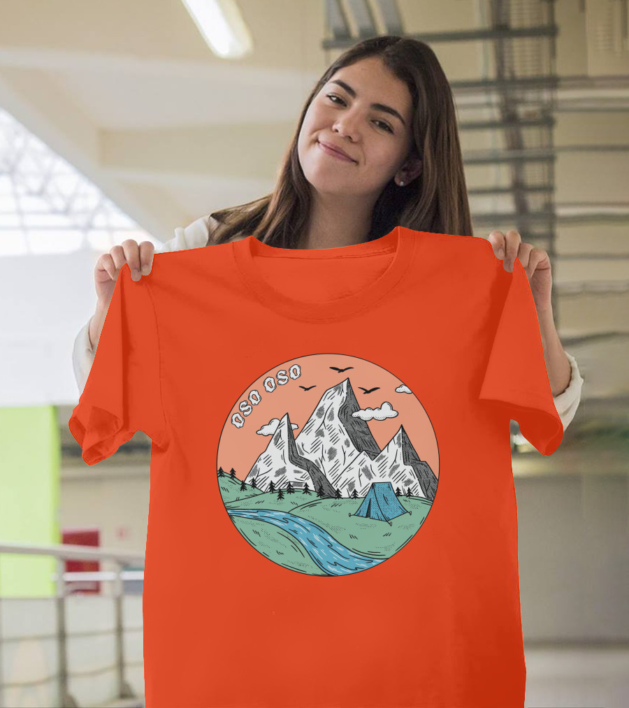 Christine Oso Oso River Tent Camping Mountains T-Shirt