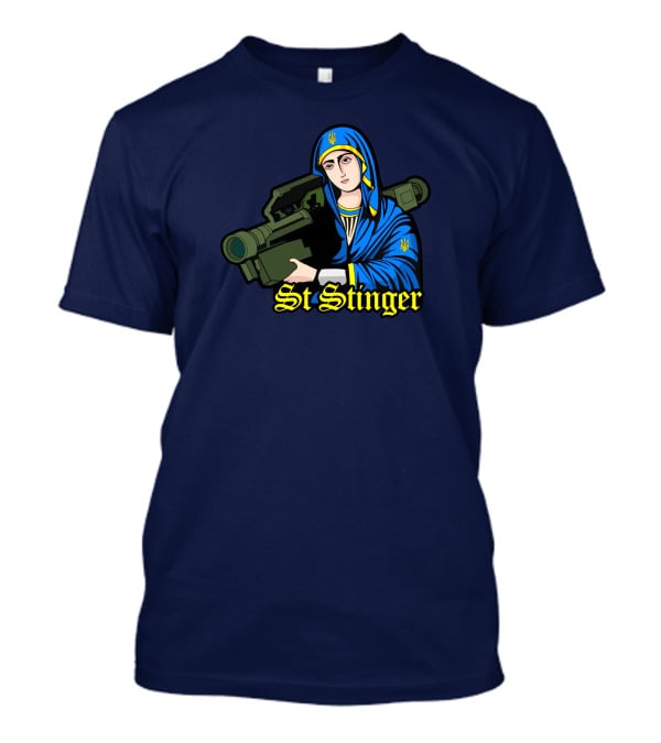 Saint Javelin St Stinger Blue And Yellow Soldier T-Shirt