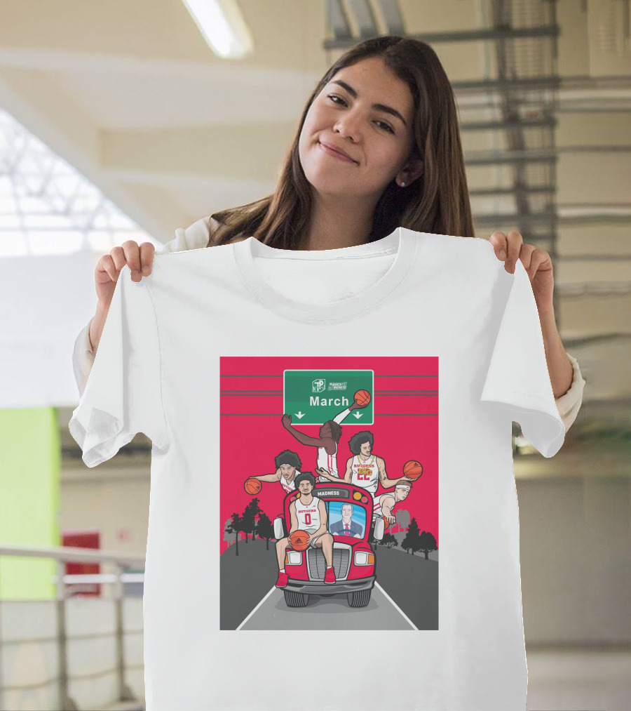 Rutgers Scarlet Knights Basketball March Madness Road Trip To Dayton Ohio T-Shirt