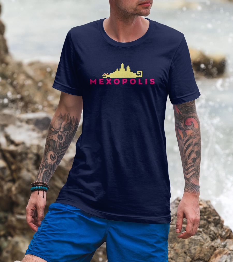Mexopolis Jorge R. Gutierrez Cityscape Skyline T-Shirt