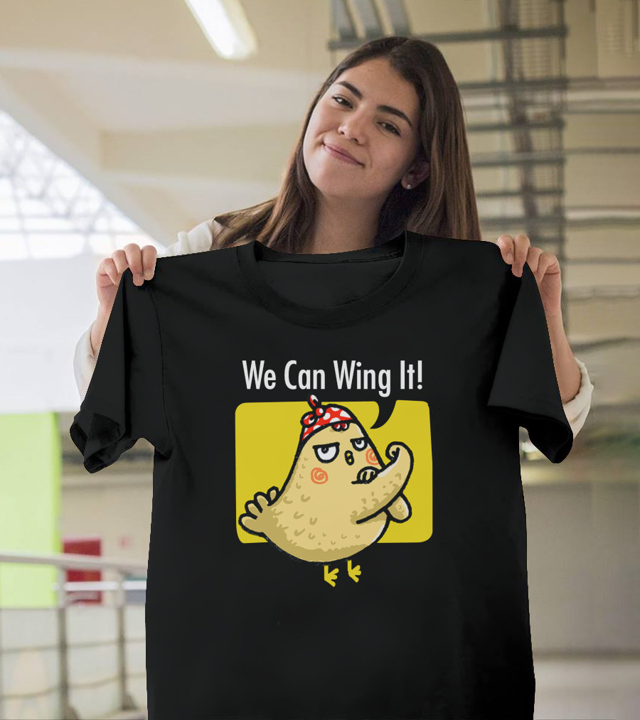 We Can Wing It Strong Chicken Flexing With Bandana T-Shirt