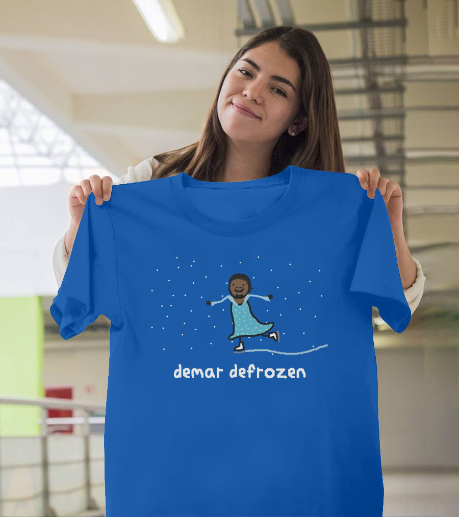 Demar Defrozen Ice Skating Figure With Sparkling Stars T-Shirt