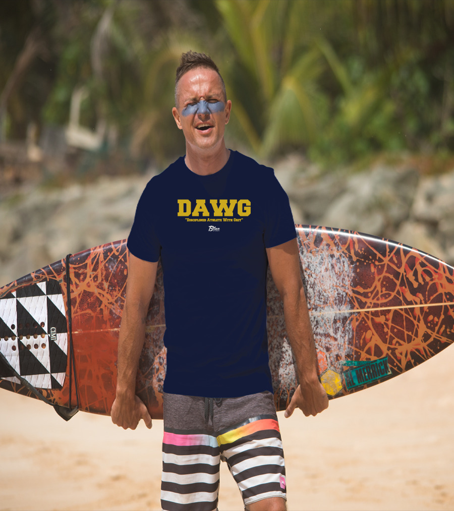 DAWG Disciplined Athlete With Grit Blue By Ninety T-Shirt