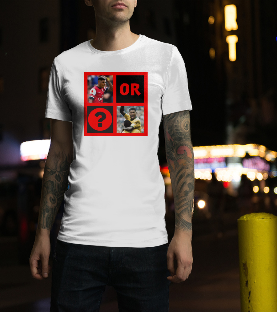 Walcott Question Mark Or Iconic Footballer Image T-Shirt
