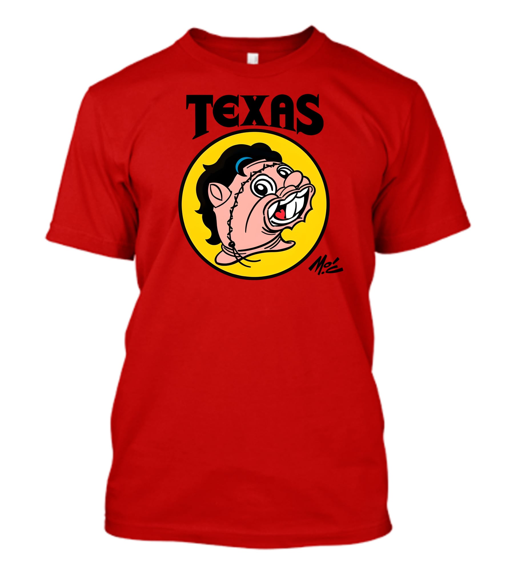 Texas Moc Heather Buckley Mo'e Cartoon T-Shirt