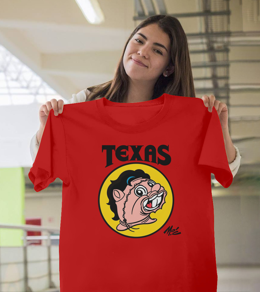 Texas Moc Heather Buckley Mo'e Cartoon T-Shirt