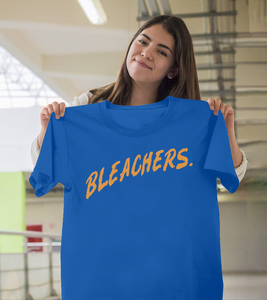 Bleachers Bold Arch Text on Blue T-Shirt