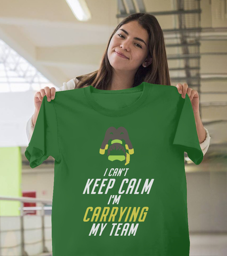 I Can't Keep Calm I'm Carrying My Team Gaming Themed T-Shirt