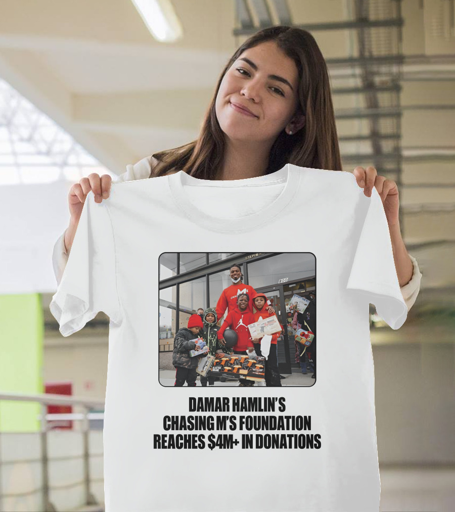 Damar Hamlin's Chasing M's Foundation Reaches $4M+ In Donations Rgiii T-Shirt