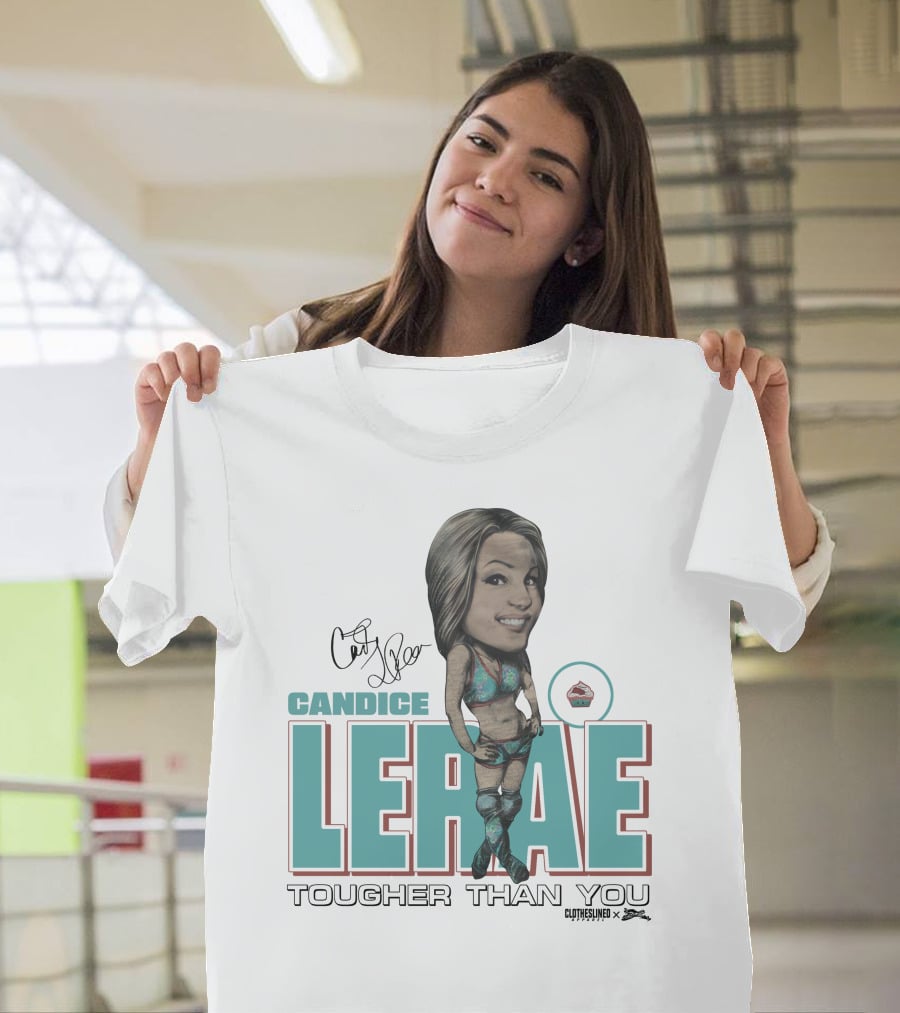 Candice Lerae Tougher Than You Clotheslined X Dynamite Kid Caricature T-Shirt
