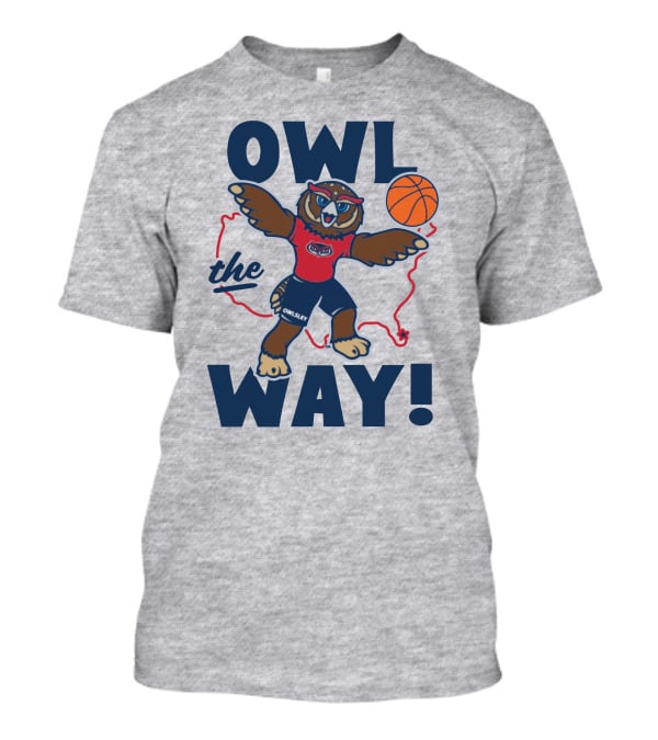 Owlsey Basketball Owl The Way Florida Atlantic T-Shirt
