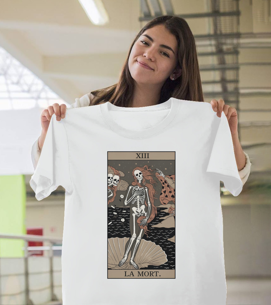 XIII La Mort Tarot Death of Venus Skeleton T-Shirt