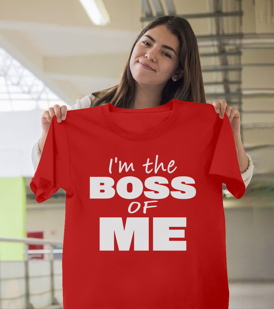 Texas Paul Schroder I'M The Boss Of Me Bold Red T-Shirt