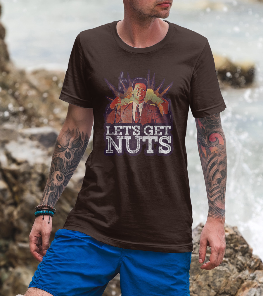 Let's Get Nuts Batman Joker Homage Explosion Scene T-Shirt