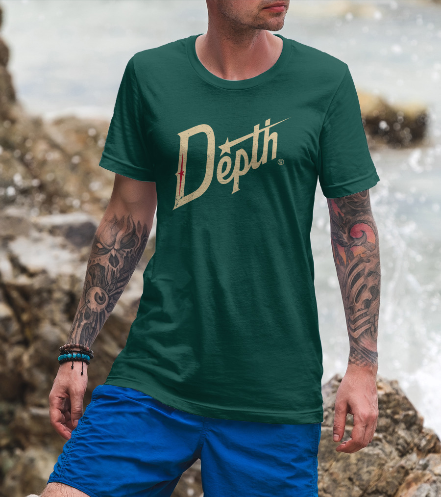 Depth Parody Vintage Style Text With Star Accent T-Shirt