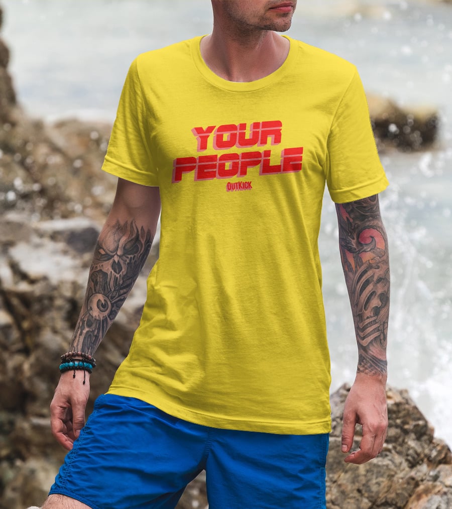 Your People Outkick Red Text T-Shirt