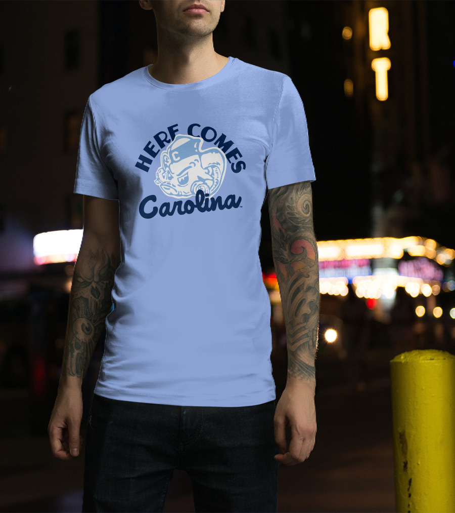 Here Comes Carolina Barstool Bench Mob T-Shirt