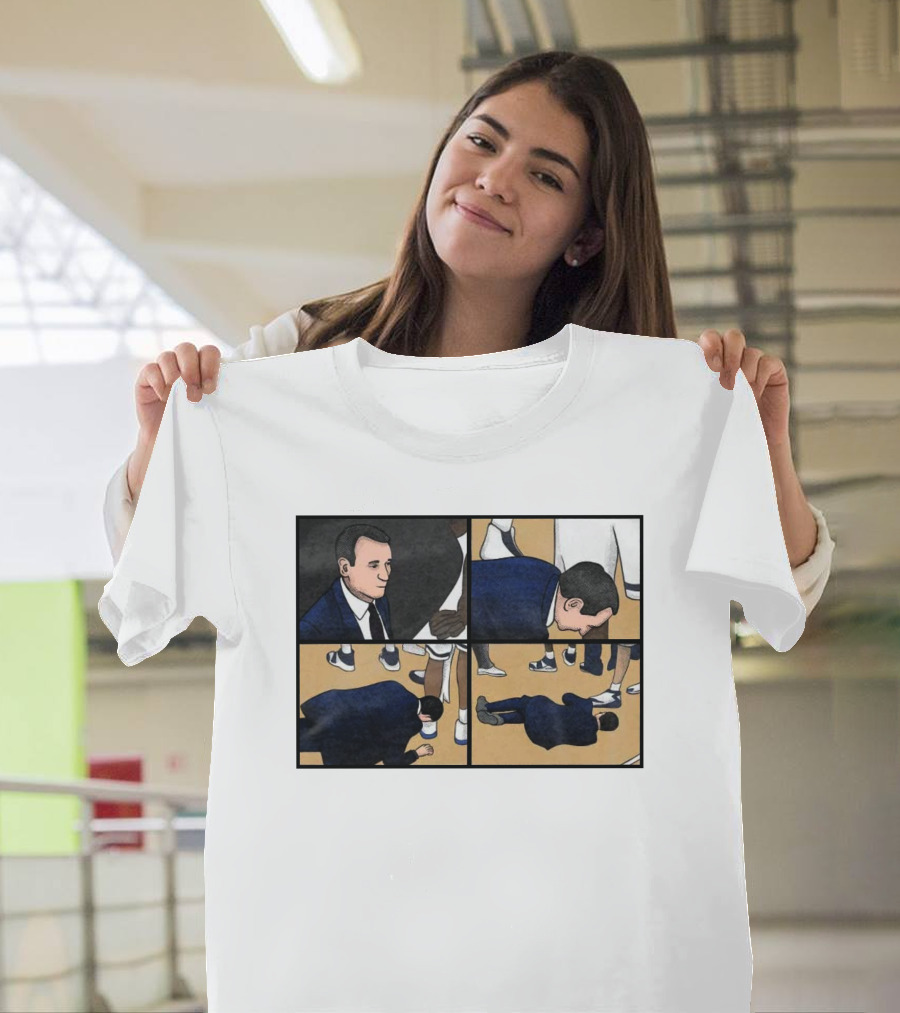 Big Cat Collapse Basketball Comic Panel T-Shirt