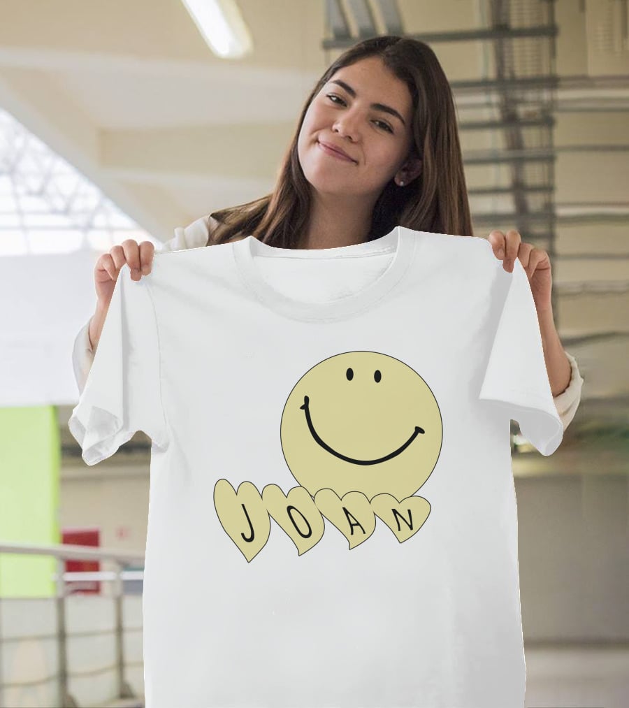 Songsbyjoan Happyhead Joan Smiley Face Heart Letters T-Shirt