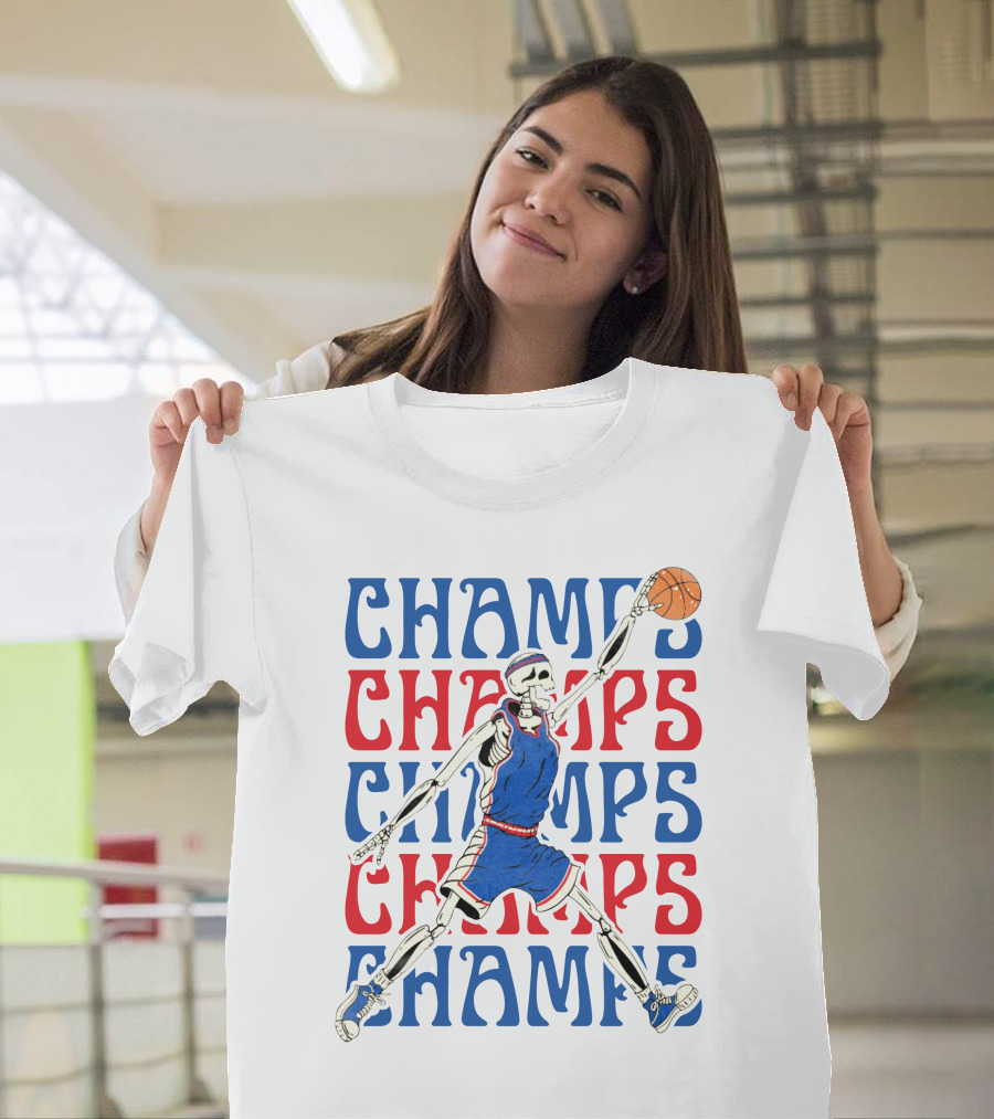 Champs Skeleton Basketball Player Art Ka Skeleton Champs T-Shirt