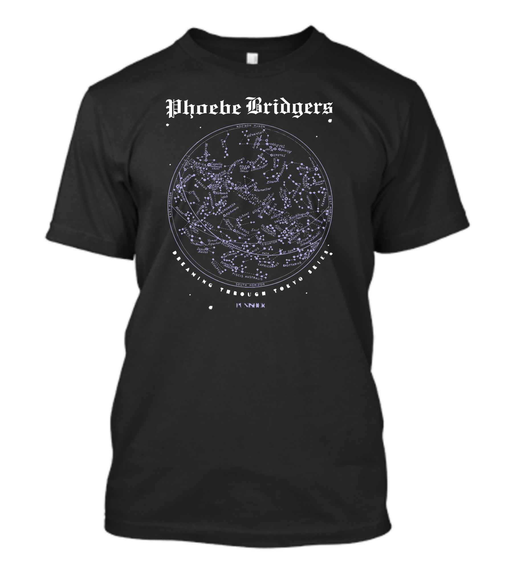 Phoebe Bridgers Cosmic Constellations Dreaming Through Tokyo Skies Fennec T-Shirt