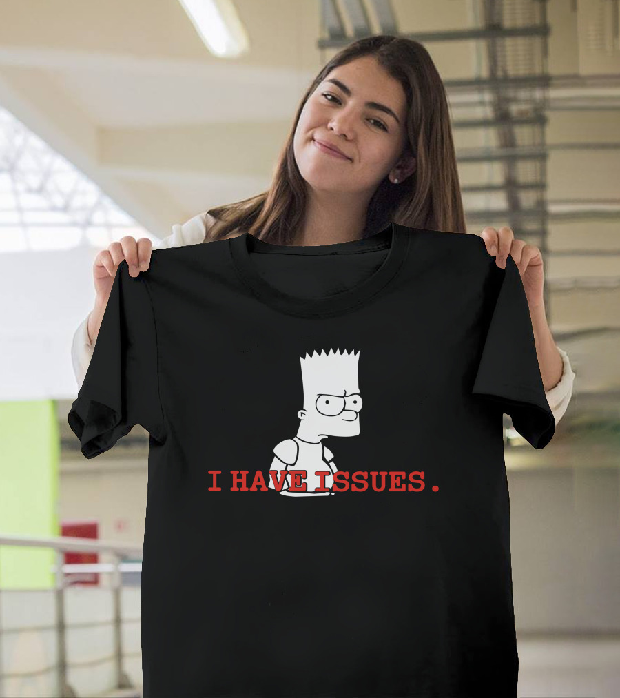 Bart Simpson I Have Issues Iconic Character T-Shirt