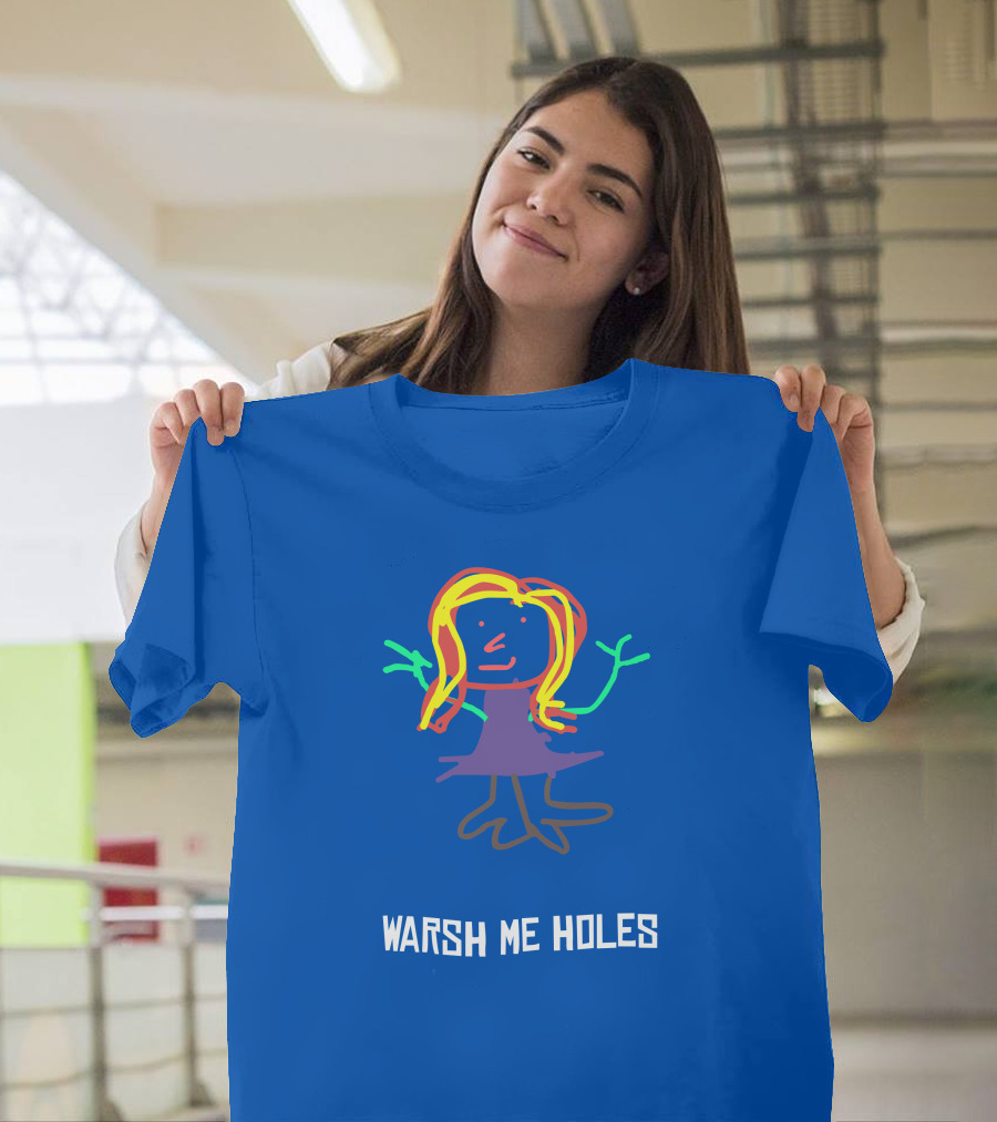 Deirdre Warsh Me Holes Colorful Stick Figure T-Shirt