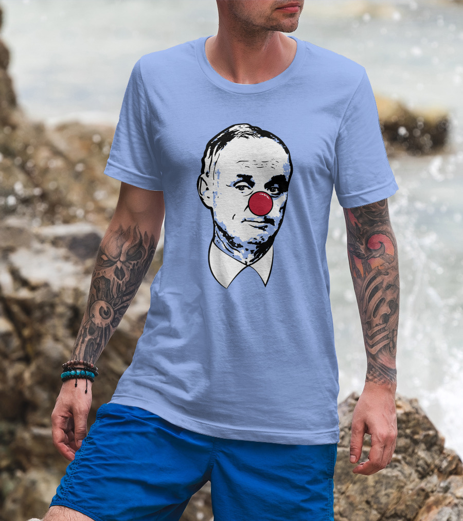 Clown Rob Manfred Blue Background Red Nose T-Shirt