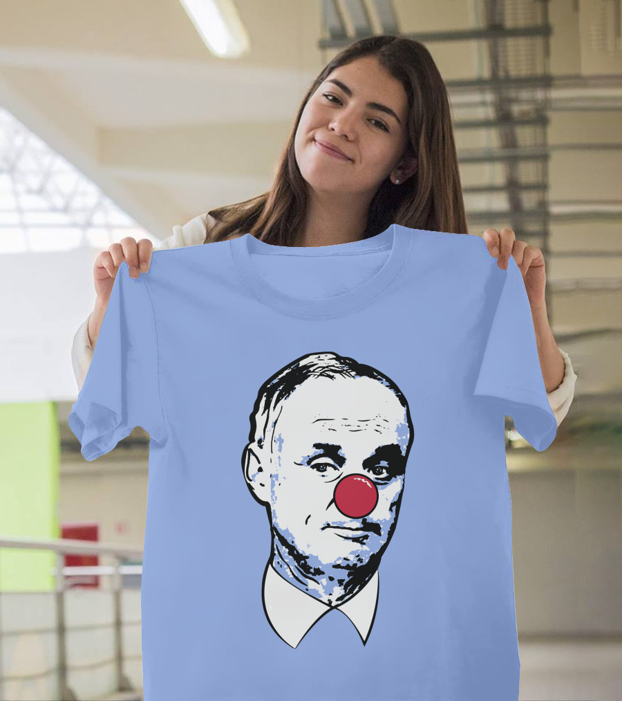 Clown Rob Manfred Blue Background Red Nose T-Shirt