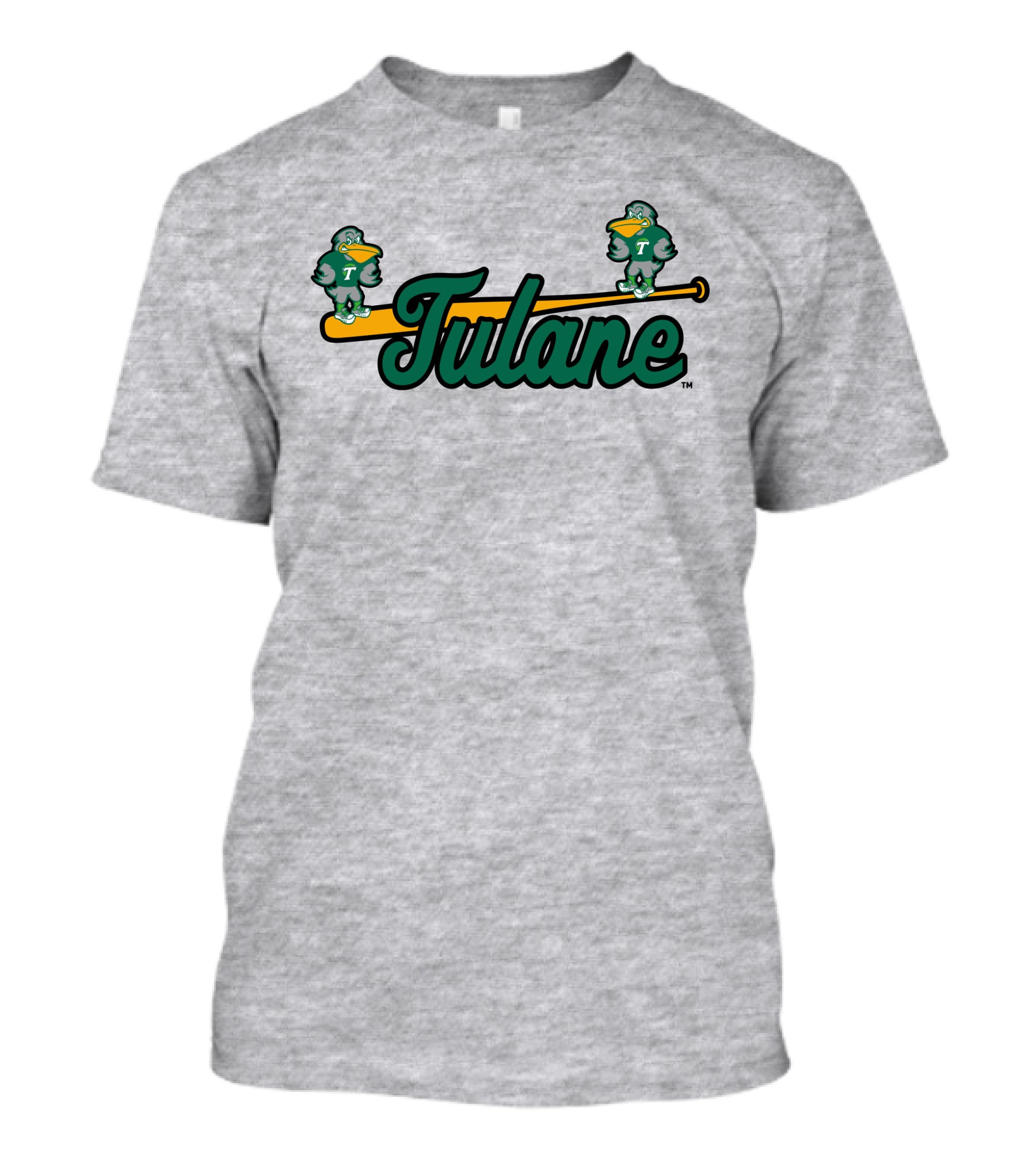 Tulane Green Wave Baseball Bat Birds T-Shirt