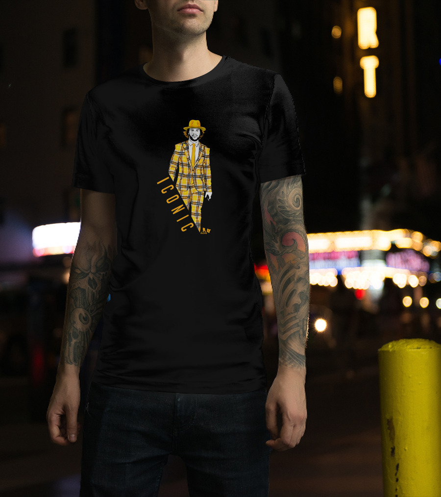 Proshop Store David Pastrnak Iconic Plaid Suit T-Shirt